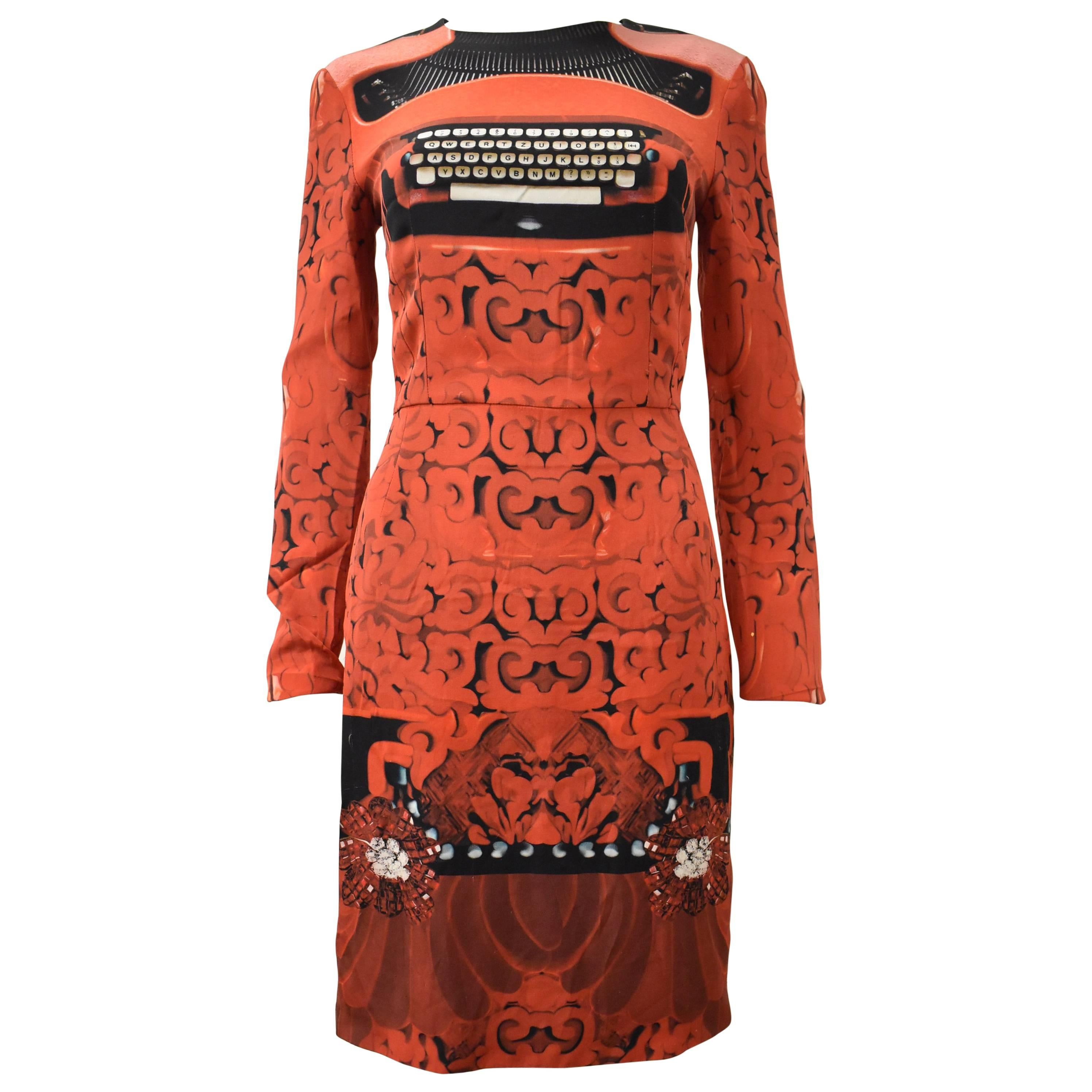Mary Katrantzou A/W 2012 Typewriter print dress