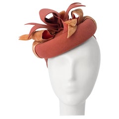 Vintage 40s Dusty Rose Wool Felt Toy Hat
