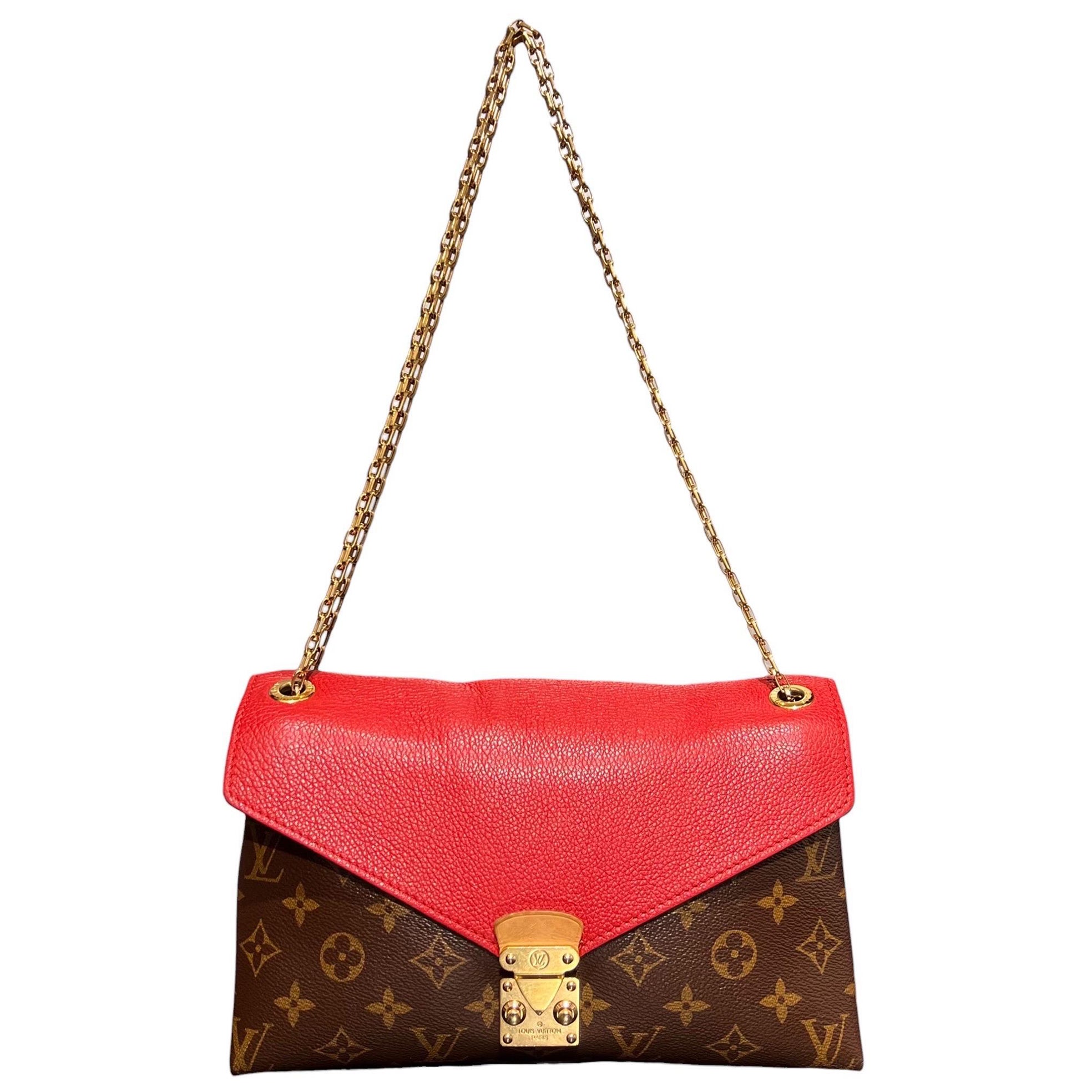 Borsa A Spalla Louis Vuitton Pallas Chain Cherry MM Monogram For Sale