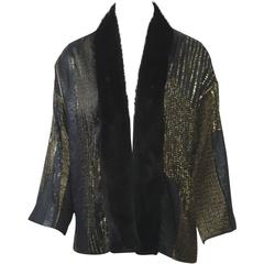 Etro Sequined Jacket with Mink