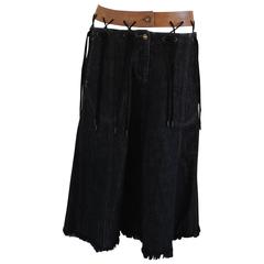 Alexander McQueen Denim long skirt