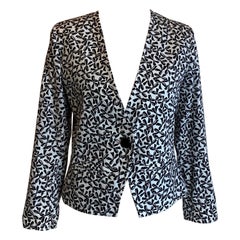 Yves Saint Laurent Vintage Jacke mit Balck und weißen Schleifen