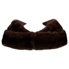 Retro Glam 1950's Brown Mink Stole Shoulder Warmer