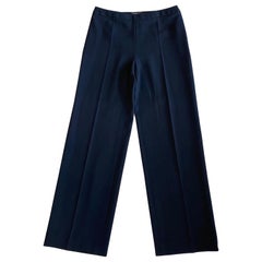Pantalones Chanel de lana negra