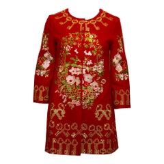 Retro Red Jacket with Wonderful Gold Embroidery