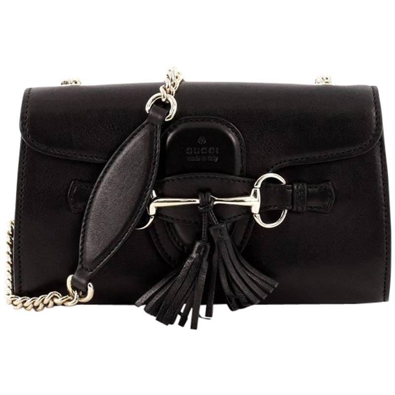Gucci Emily Chain Strap Flap Bag Leather Small