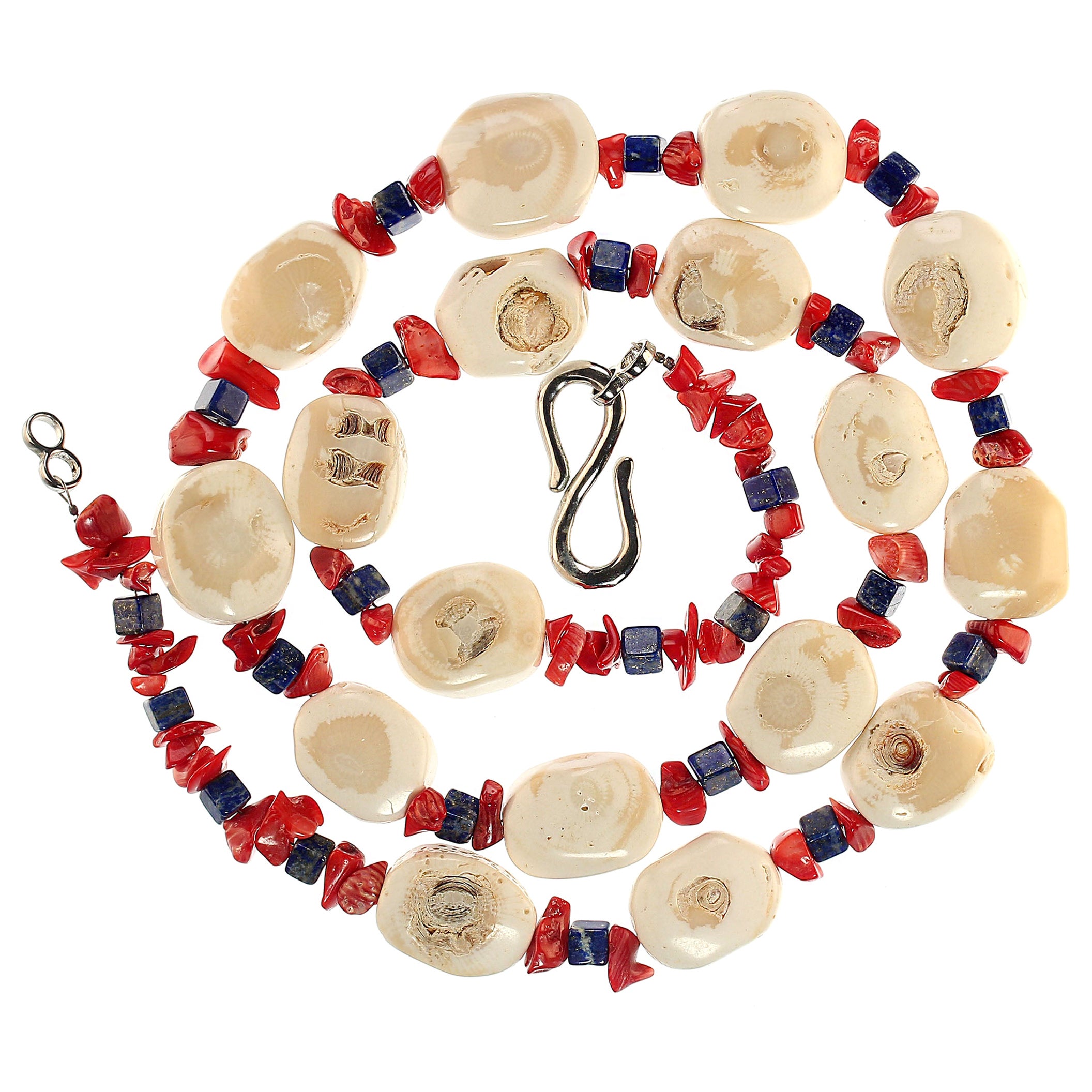 AJD Ode to Red, White, and Blue 32 Inch Necklace For Sale