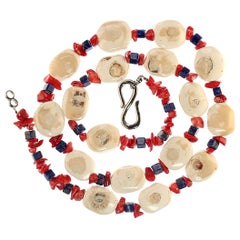Used AJD Ode to Red, White, and Blue 32 Inch Necklace