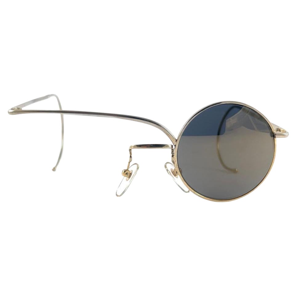 Issey Miyake lunettes de soleil japonaises vintage avant-gardistes et futuristes de défilé argentées, 1984 en vente