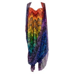 Alexander Mcqueen Pleated Colored Silk Muslin Bustier Dress Spring, 2008