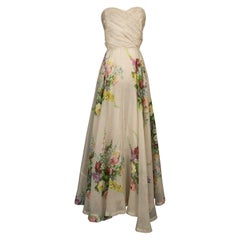 Vintage Taffeta Pleated Bustier Dress