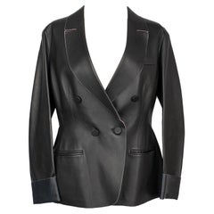 Christian Dior - Veste en cuir d'agneau noir