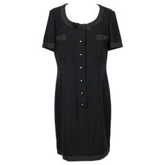 Chanel Schwarzes Kleid aus Wolle