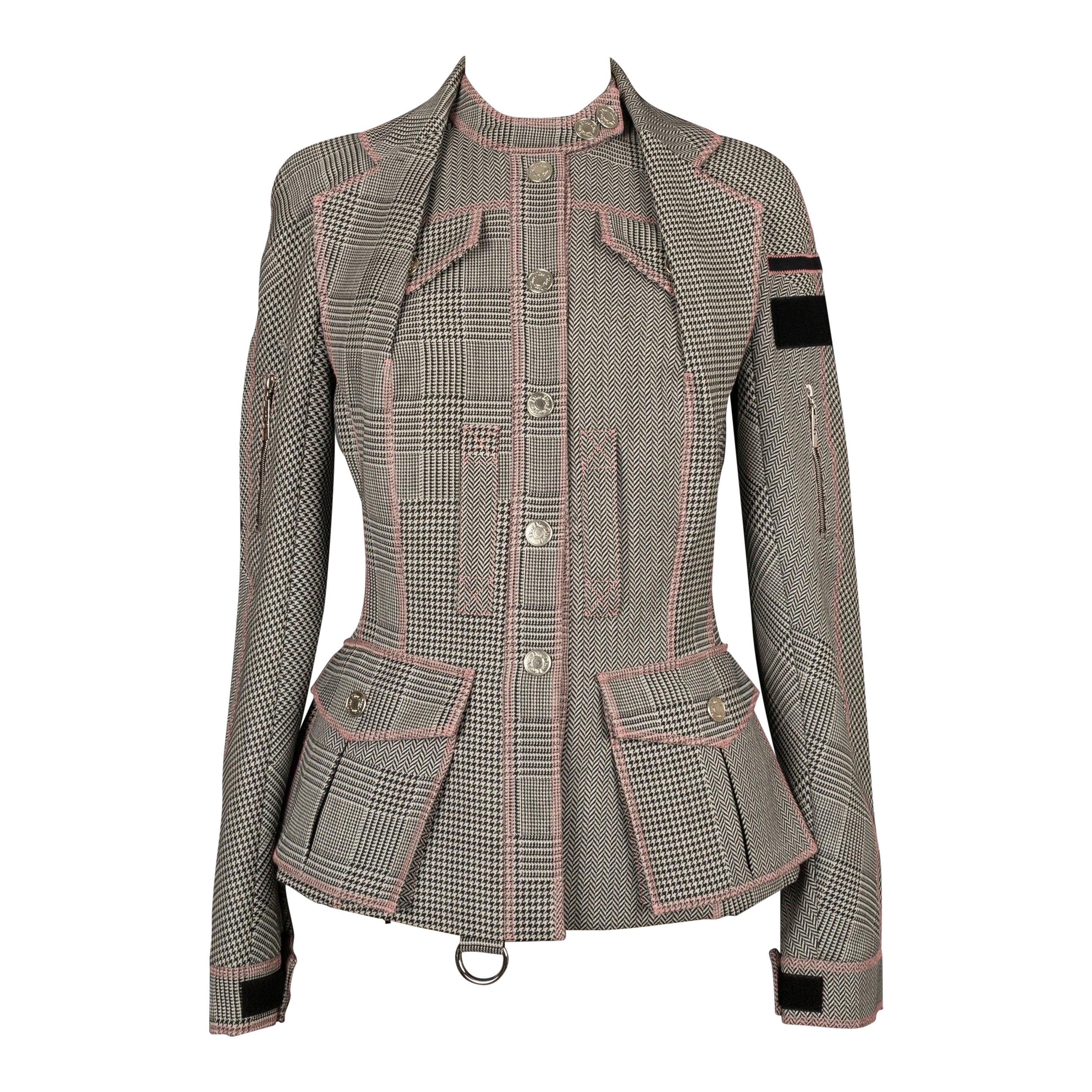 Dior Grey and Pink Wool and Silk Set Spring, 2005 For Sale