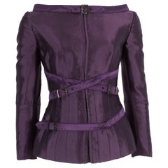 Alexander McQueen purple silk taffeta evening jacket, fw 2007