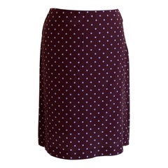 Prada Demi silk blue pois Skirt