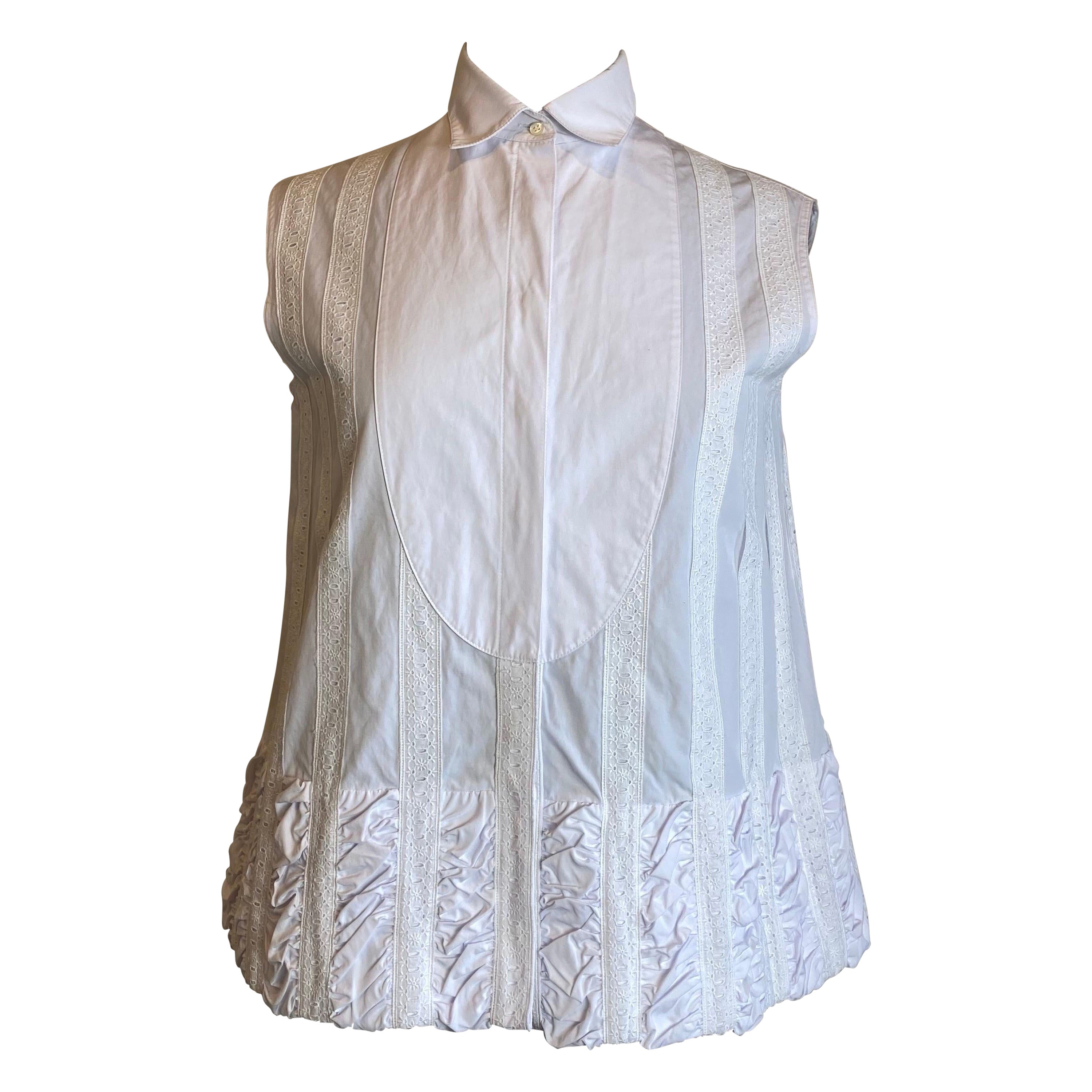 Alaia Paris White Blouse  For Sale