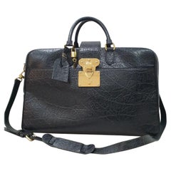 Louis Vuitton Cuir Indra Duffle Bag Cuir Schwarz