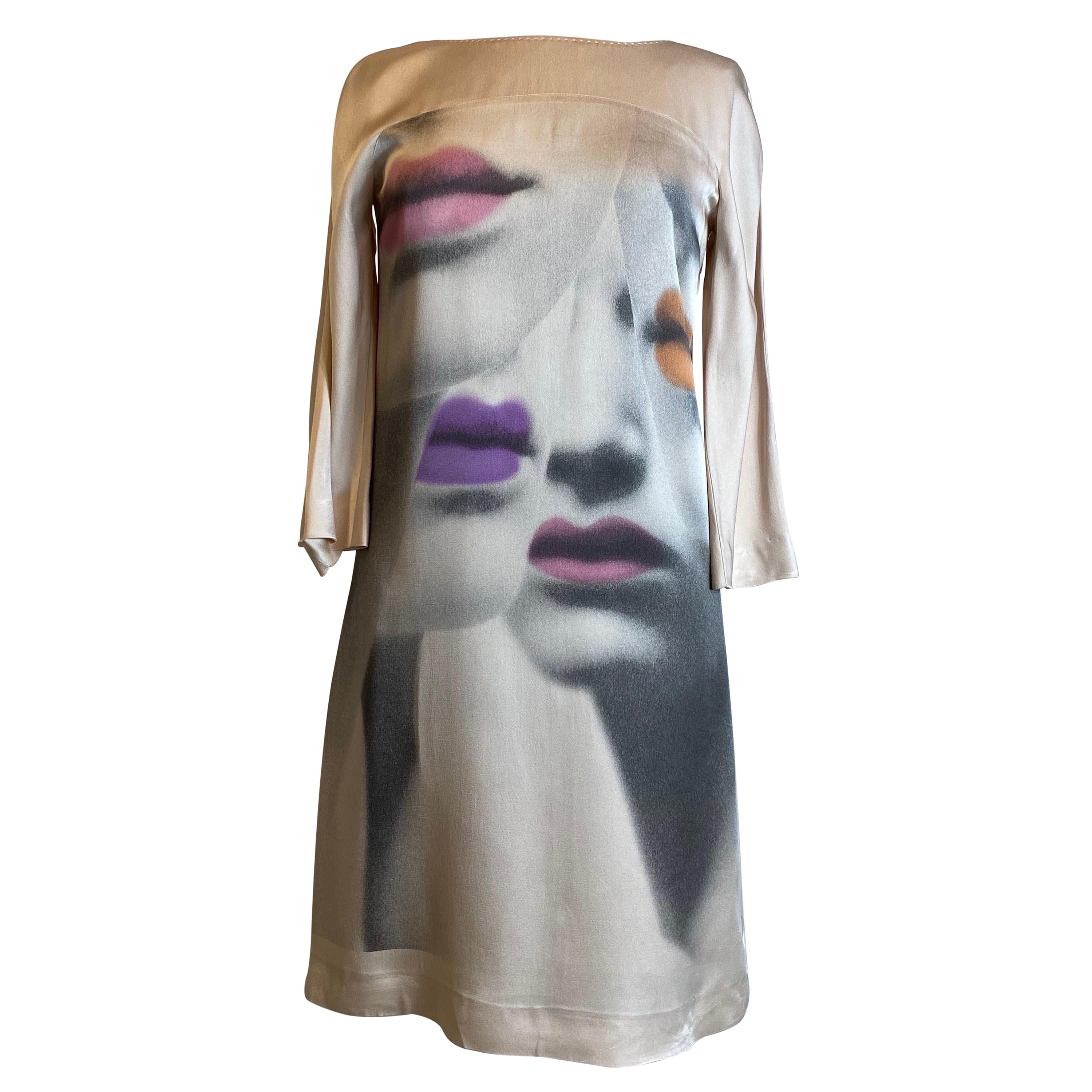 Moschino Cheap and Chip Faces Day Dress For Sale