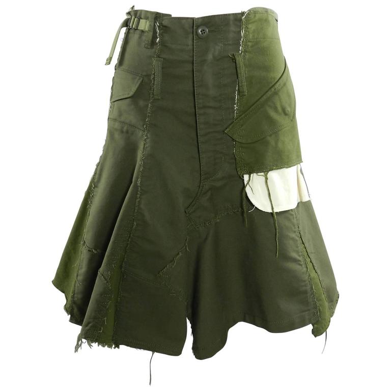 junya watanabe comme des garcons Deconstructed Army skirt at