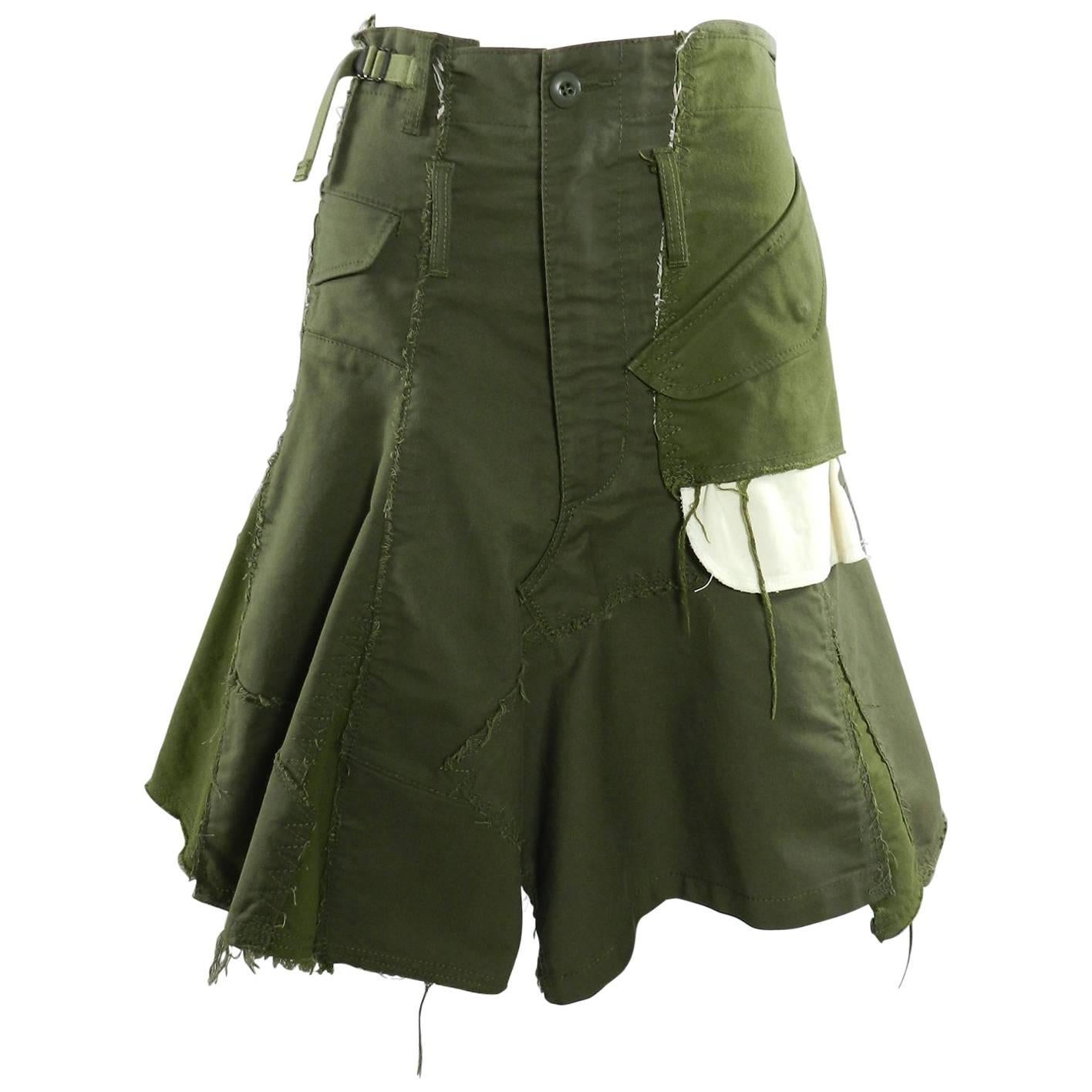 junya watanabe comme des garcons Deconstructed Army skirt