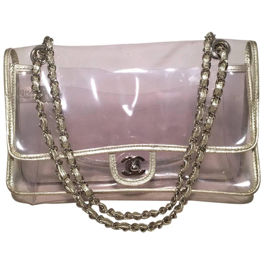 Chanel Clear Classic Flap Shoulder Bag