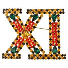 1980S Escada "XI" Brooch 11