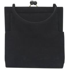 Vintage Koret Black Suede Handbag