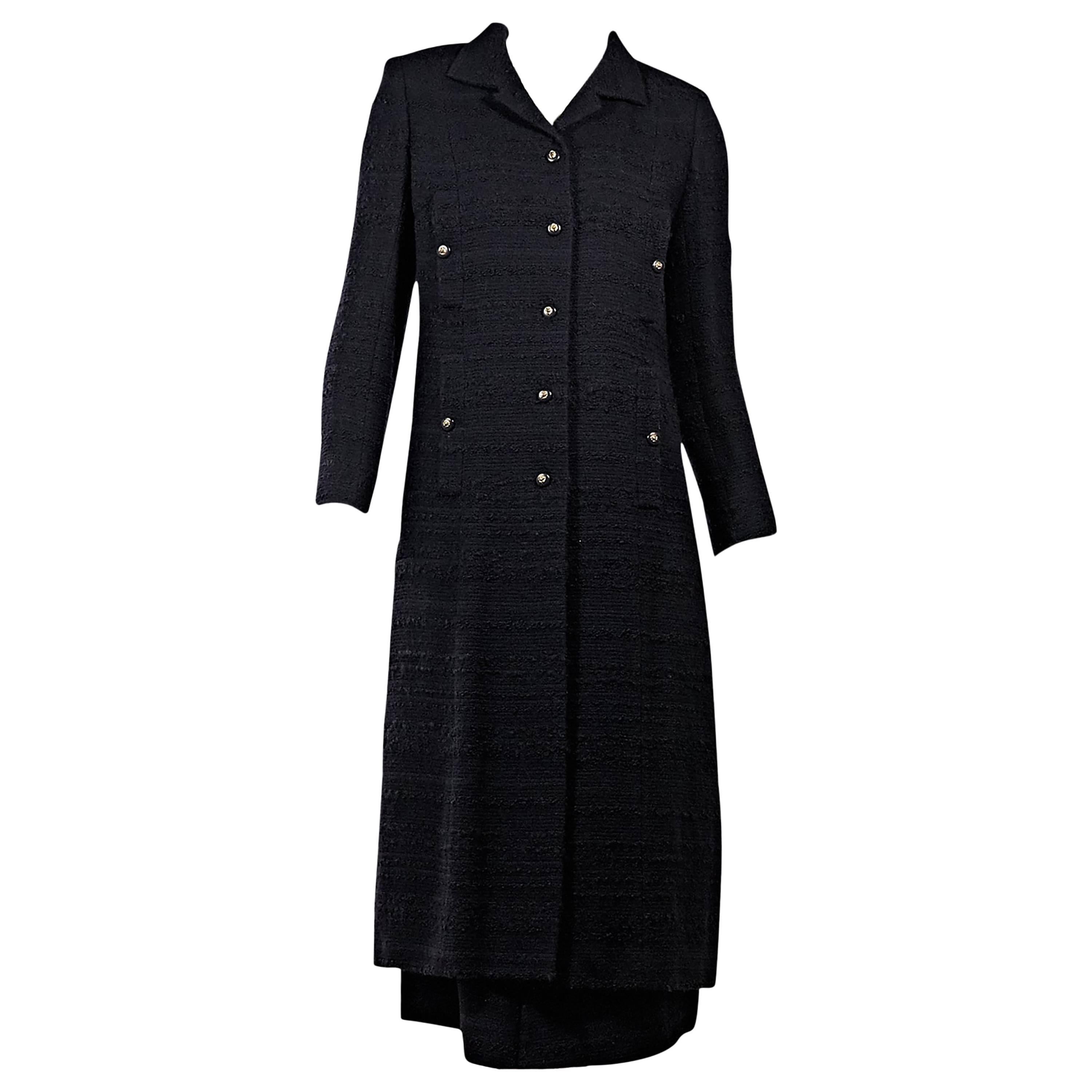 Navy Vintage Chanel 2-Piece Skirt Set