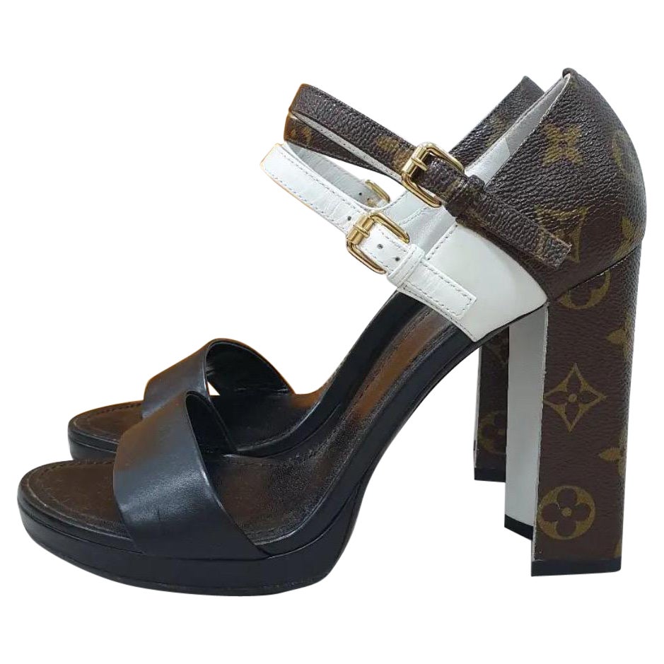 Louis Vuitton Calfskin Monogram Matchmake Cross Sandals For Sale