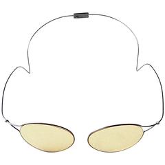RARE Collectors CHANEL ✿*ﾟ" SO FUN " Soft Silver Metal Rods Over Head Sunglasses