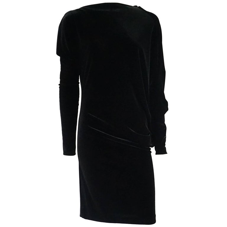 knee length dresses for ladies Buy Shalky Navy Velvet Embroidered Long Dress with Chiffon Cape Sleeves main image 1