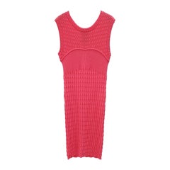 Chanel Pink Textured Knit Dress 