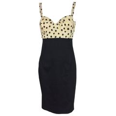 Louis Feraud 2 pc. silk organza coat and dot bustier dress 1980s 12