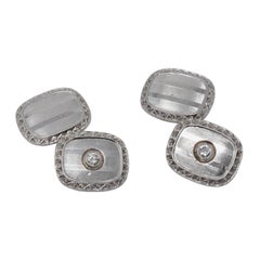 Platinum & Diamond Art Deco Style Cufflinks