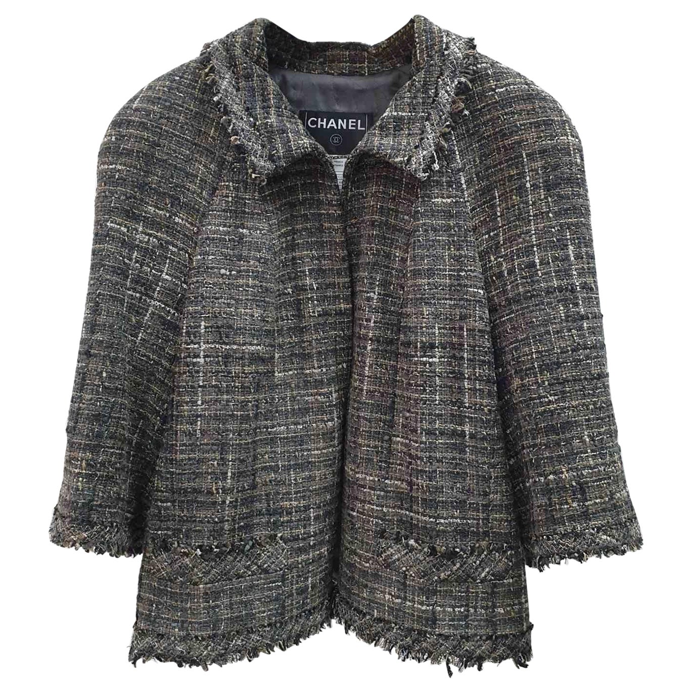 Chanel Fringe Tweed Jacket For Sale