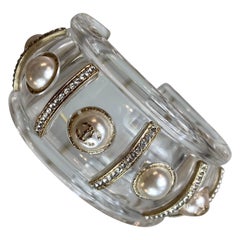Antique Chanel transparent resin Bracelet