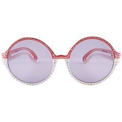 1970s Nina Ricci Vintage Rhinestones Sunglasses