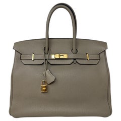 Hermes Gris Tourterelle Birkin 35 Bag