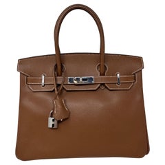 Hermes Birkin 30 Gold Bag