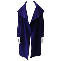 Claude Montana Purple Wrap Coat, Fall 1995