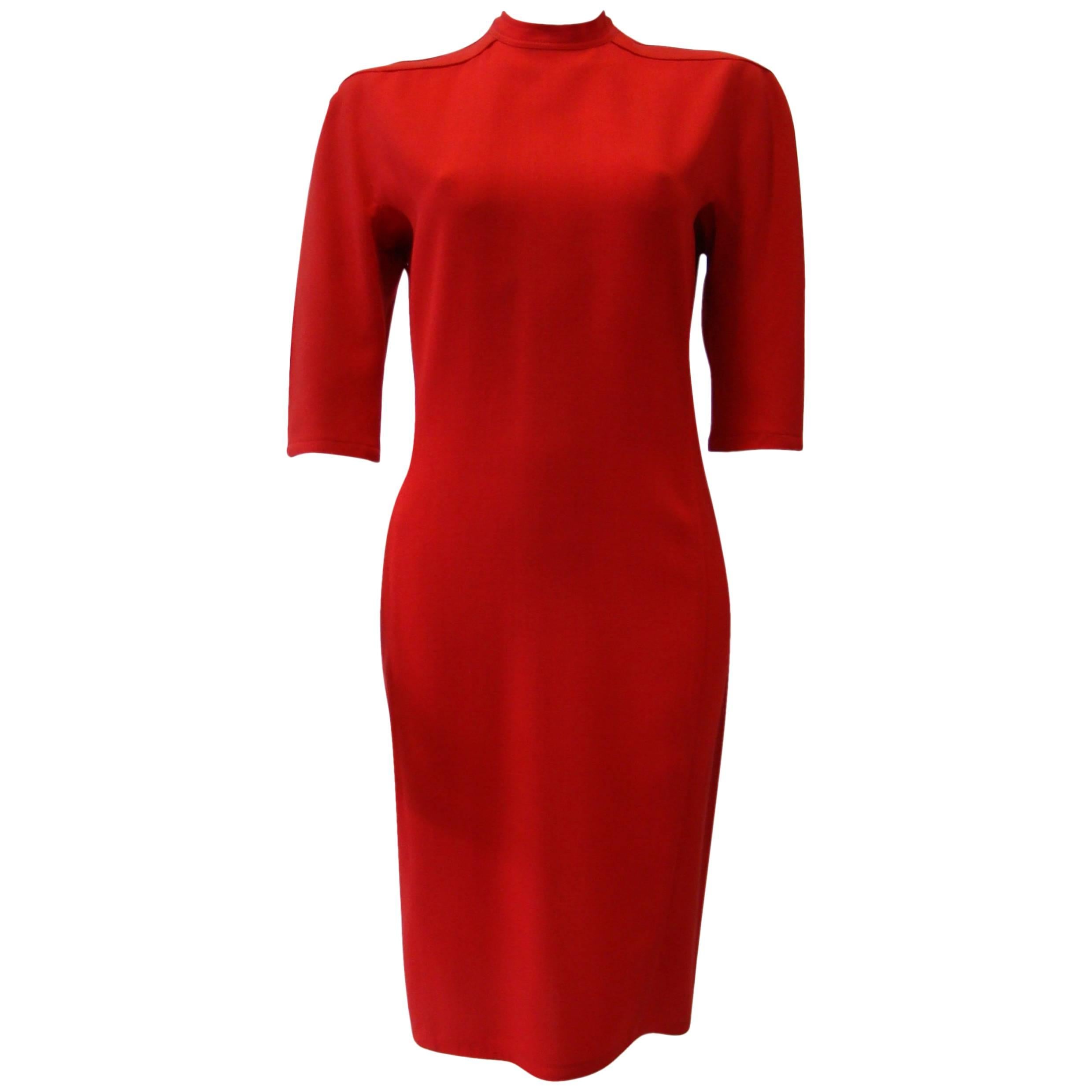 Rare Gianni Versace Red Dress  For Sale