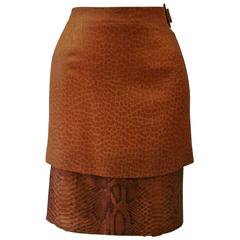 Very Rare Gianfranco Ferre Leopard Print Skirt 1