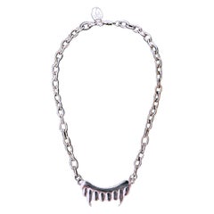 JC de Castelbajac - Silver ‘Fang’ Necklace - c.1990 - Chunky Chain Necklace