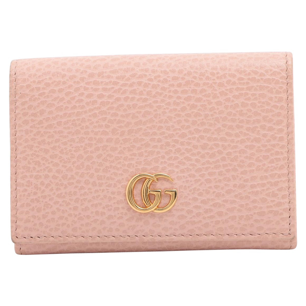 Gucci GG Marmont Leather Card Case Pink For Sale
