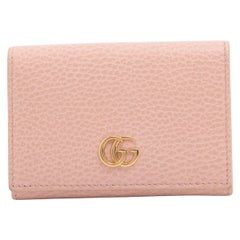 Gucci GG Marmont Kartenetui aus Leder in Rosa