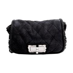 Chanel Black Shearling Shoulder Bag 2