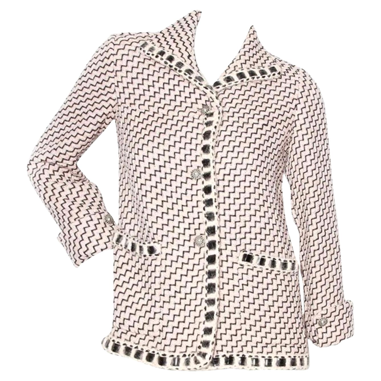 Chanel Paris /Rome Runway Tweed and Lace Jacket