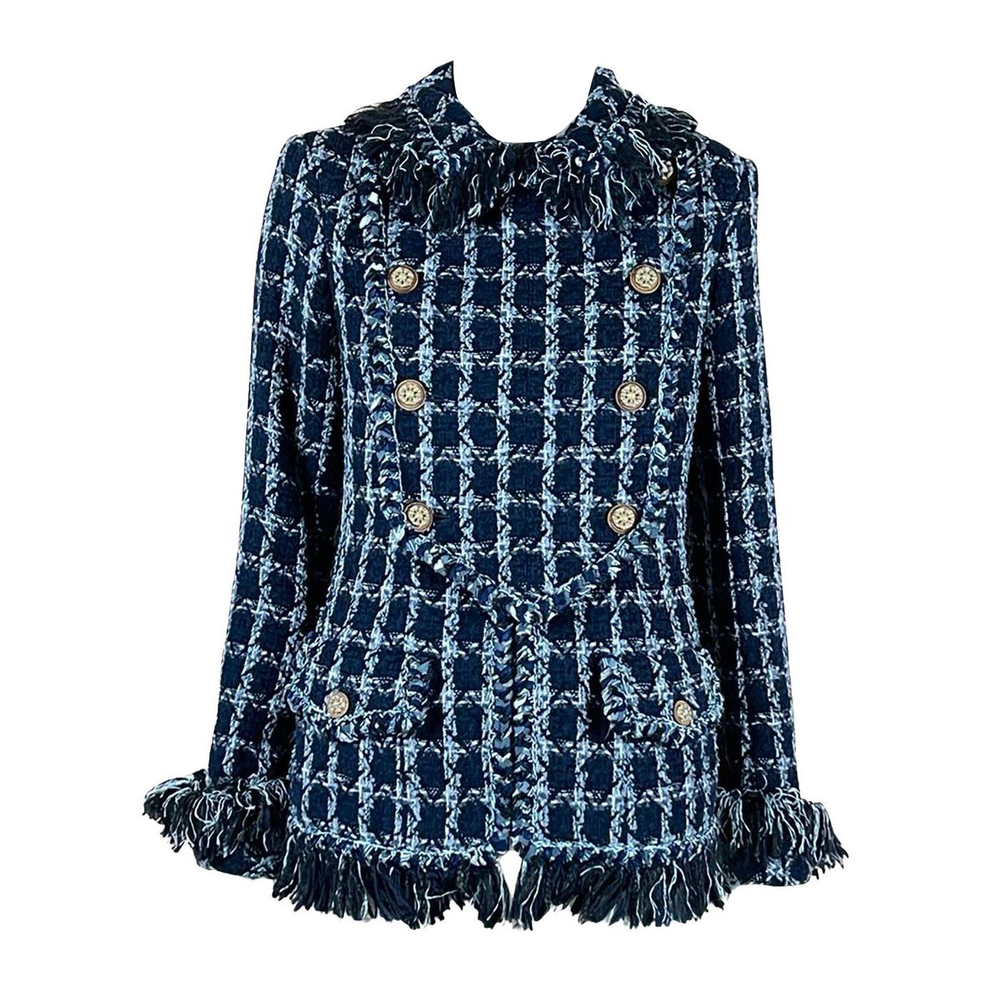 Chanel 11K$ Paris / Dallas Runway Tweed Jacket For Sale