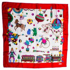 Vintage Gucci Silk Scarf from the Circus Collection